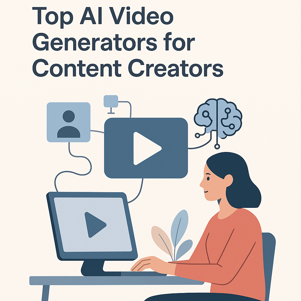 Illustration for Top AI Video Generators for Content Creators
